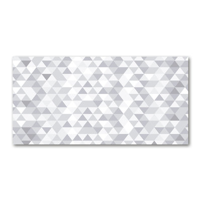 Grey Triangles - Wrapped Canvas Print
