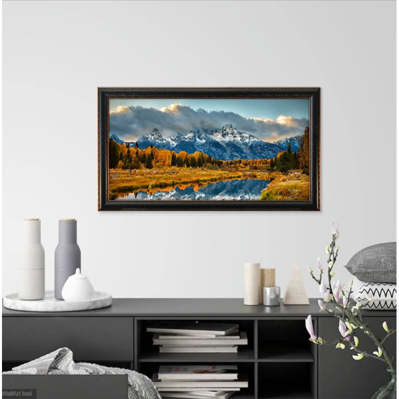 Storm Over Autumn by Mitch Mansanarez - Picture Frame Print on Canvas