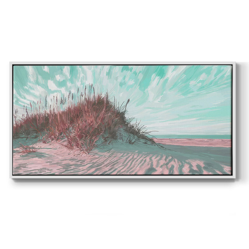 Dramatic Dunes I - Toile tendue avec châssis encadré - Prêt à être accroché, H 25 po x l 49 po
