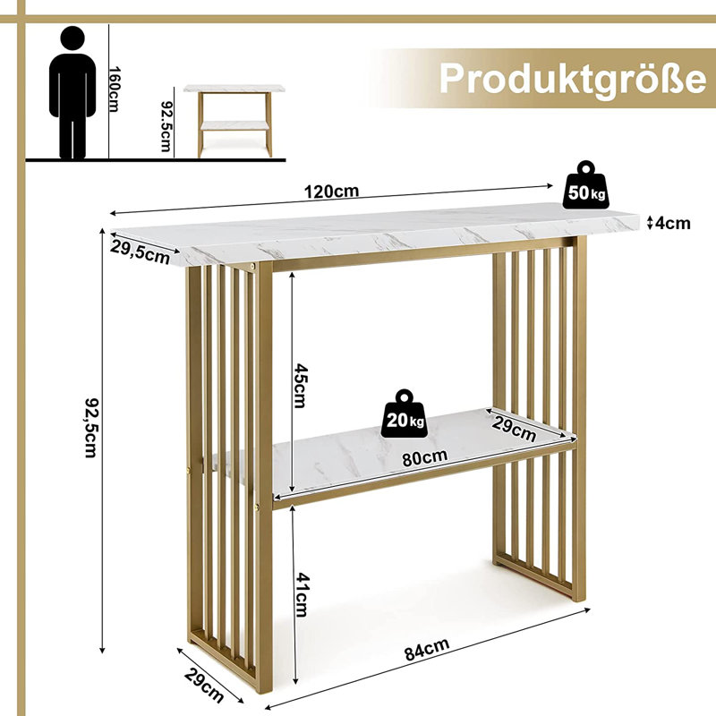 Cultrera 120cm Console Table