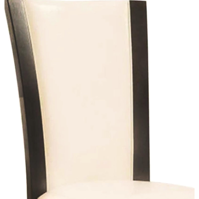 2 chaises de salle à manger à hauteur de comptoir, gris et blanc, 2 pièces Cozy Feel, confort moderne, Blanc / Gris