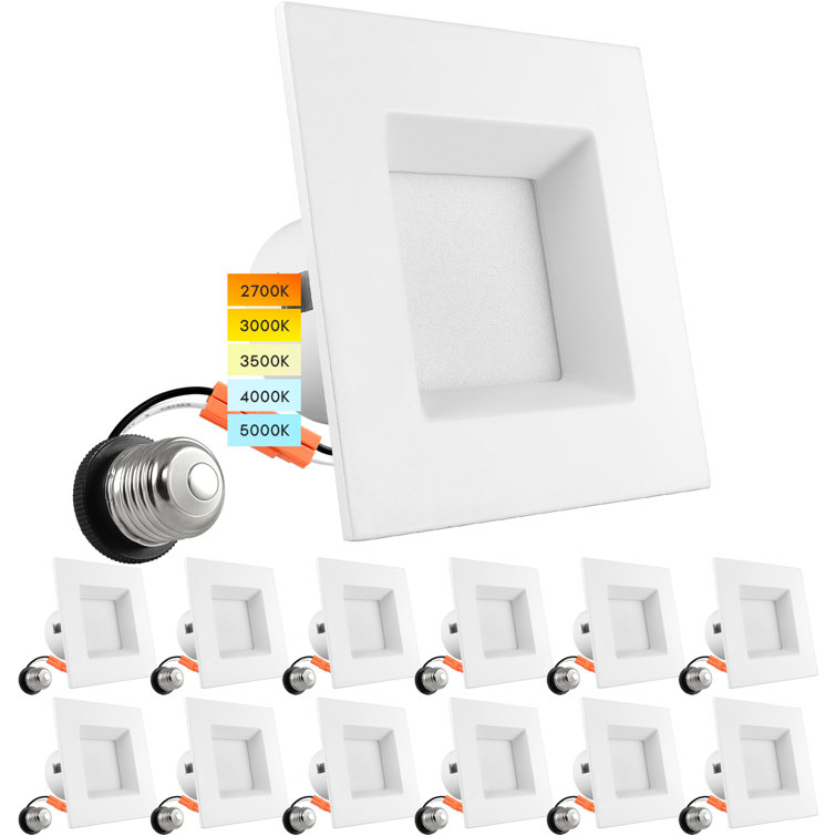 4" Selectable CCT New Construction LED Retrofit Recessed Can Light