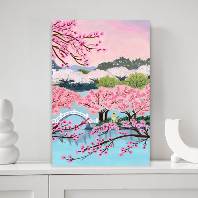 Cherry Blossom Serenity by Sarah Gesek - Wrapped Canvas Print