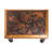 World of Birds Bird-Themed Leather and Wood Ottoman from Peru