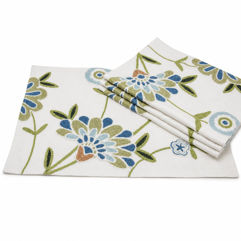 Récapitulatif de 20 po Flora Linens, Rouge jardin