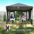 9.6 x 9.6 ft Pop Up Canopy Tent with Sidewalls, One Button Push Setup, UPF50+ Outdoor Portable Instant Canopy Shelter with Carry Bag, Sandbags, Adjustable Height for Parties Events, Dark Gray-123817728