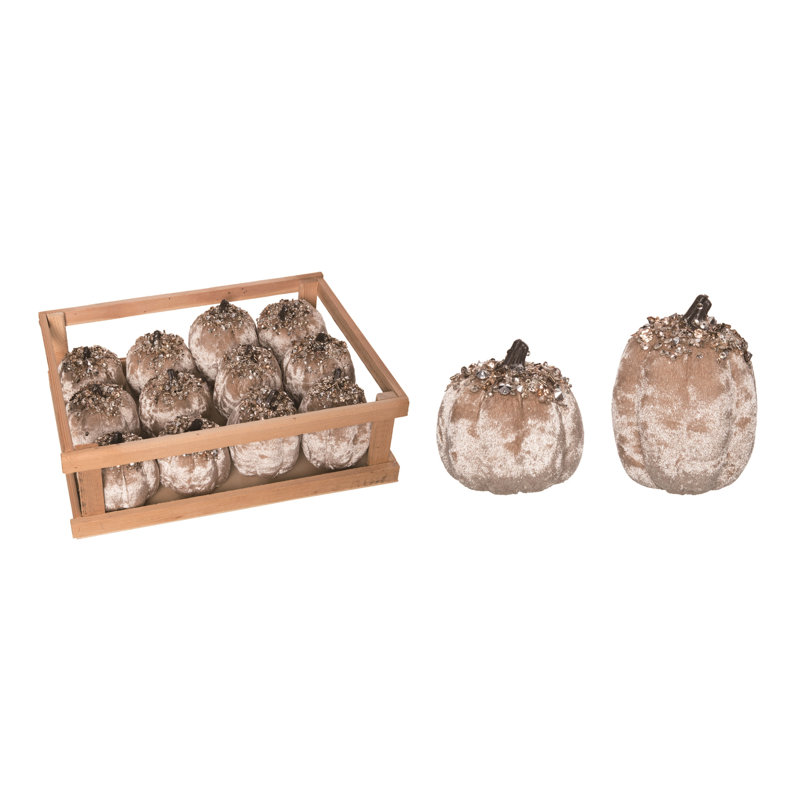 Ensemble de 12 citrouilles en mousse 12,6 po