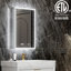 Armoire à pharmacie de salle de bain 20 * 32 pouces avec haut débit intégré, double éclairage à DEL et miroir grossissant 5X à contrôle de luminosité continu, brouillard-800582720