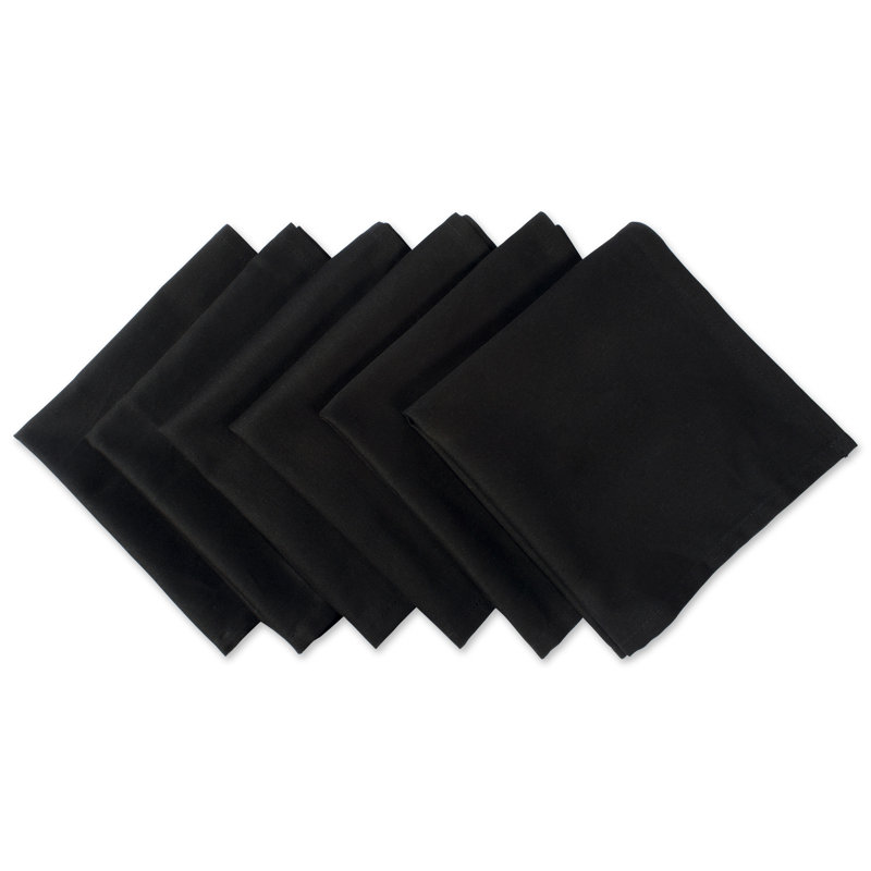 Scheffler Cotton Blend Square Napkin, Black
