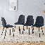 Chaises de salle à manger rembourrées de style moderne du milieu du siècle avec pieds en métal robustes (ensemble de 4)-1325346514-1325346543-1335097558