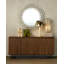 Glasdele Round Iron + Glass Wall Mirror