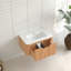 Armoire de salle de bain murale flottante en bois massif 30 po