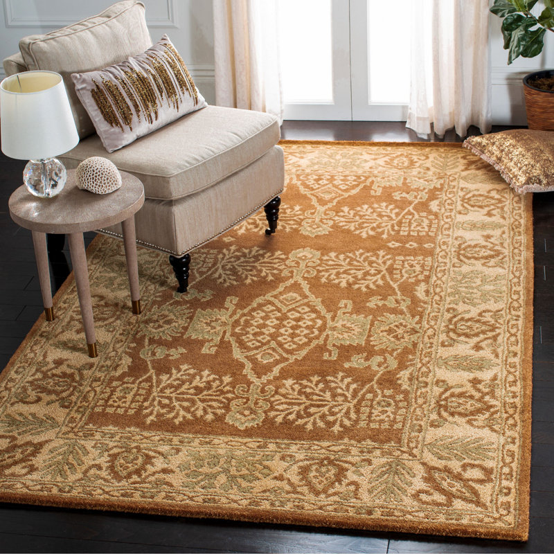 Molter Bergama Hand Tufted Wool Oriental Rug, Rectangle 5' x 8'