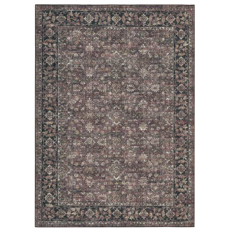Vintage Boho Area Rug Washable Soft Carpet with Non-Slip Backing – Modern Design for Living Room, Bedroom, Dining Room, Nursery, Office, Farmhouse