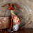 Monaco Metal Indoor Outdoor Dog Multi Colored Decorative Garden Sculpture with Floral Pattern