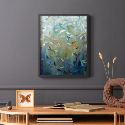 Falling Leaves Framed Print - Solid Wood
