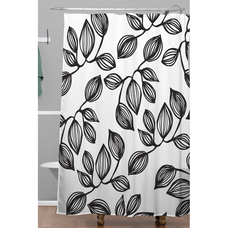 Rideau de douche simple leaves