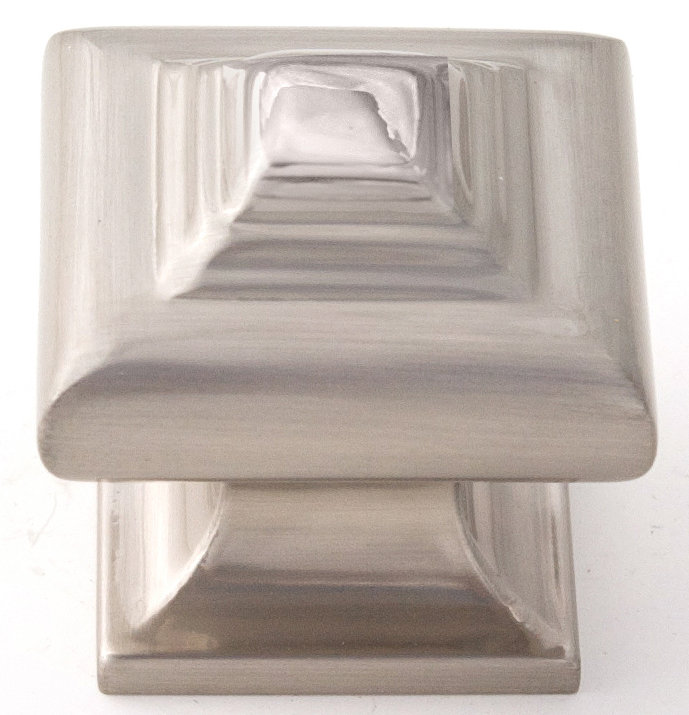Square Knob, Satin Nickel