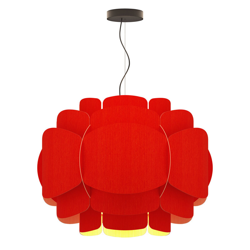 Luminaire suspendu 1 lumière Bella, Rouge