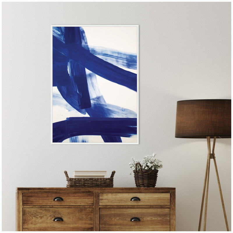 «Cobalt Mark No. 1» par Amy Lighthall, reproduction d'art sur toile encadrée