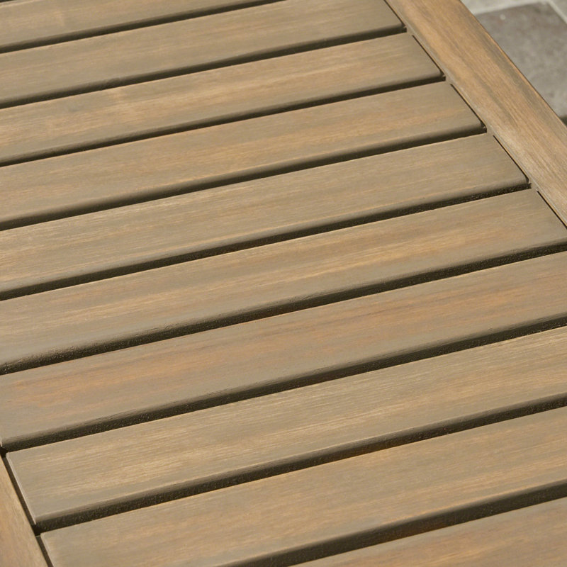 Banc d'extérieur en bois et en métal Jeco, Gris
