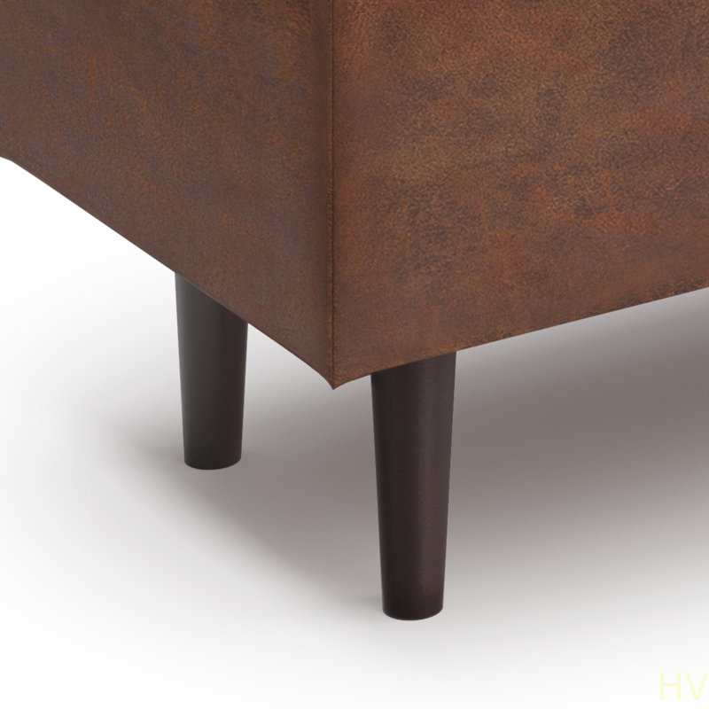 Shay - Repose-pieds de rangement Mid-Century, Brun