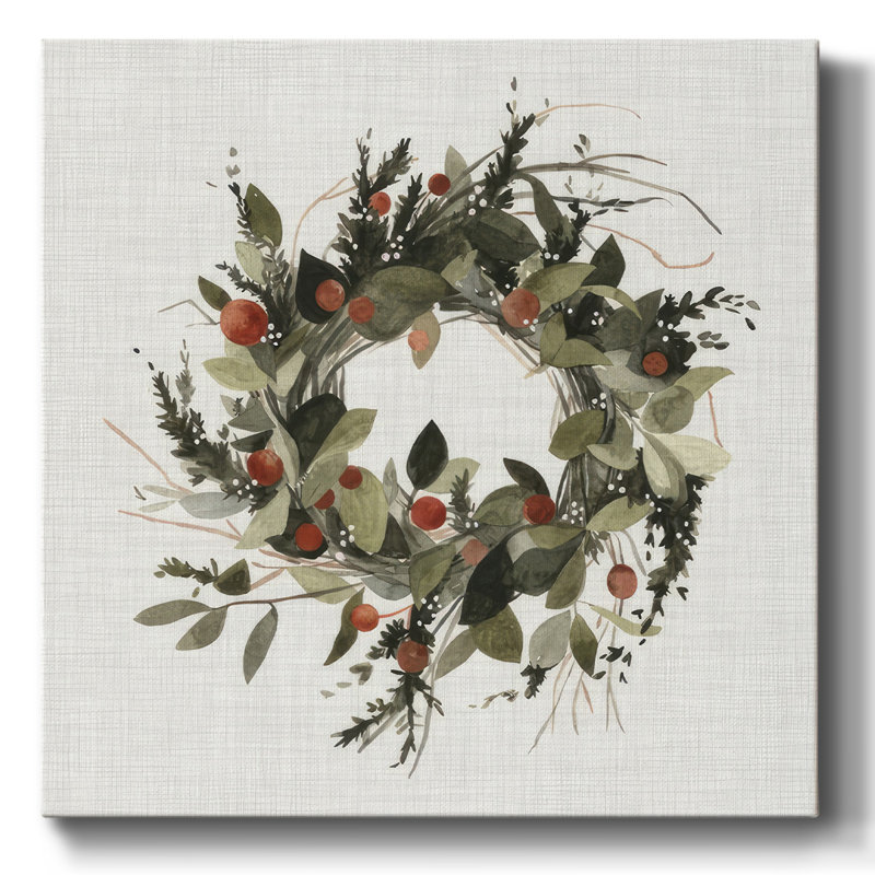 «Farmhouse Wreath II», reproduction sur toile, H 32 po x l 32 po x P 1,5 po