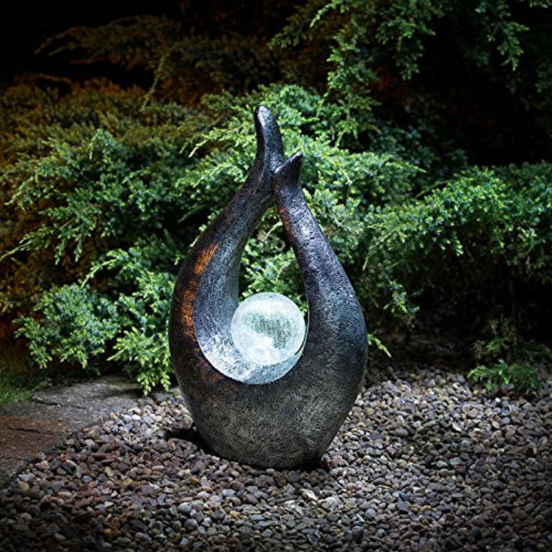 Morris Landscape & Nature Weather Resistant Glass Garden Statue, Silver