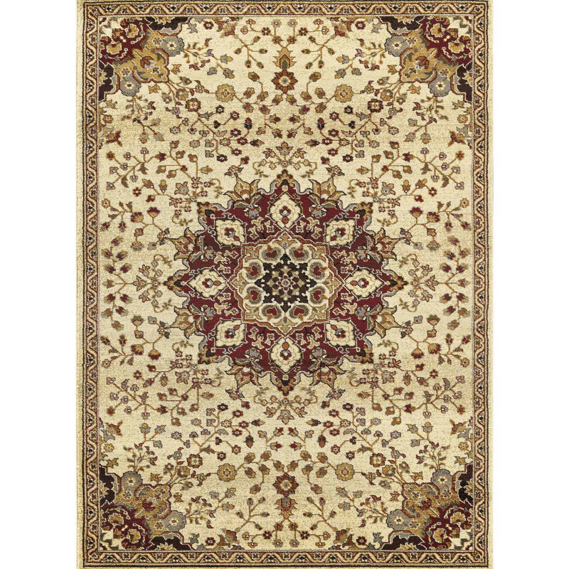 Tapis classique, Crème, Rectangulaire 2 pi x 3 pi