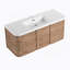 Meuble-lavabo mural avec lavabo en résine, porte à fermeture en douceur