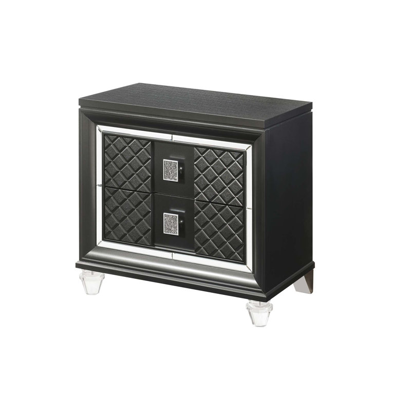 Table de chevet avec plusieurs tiroirs fonctionnels