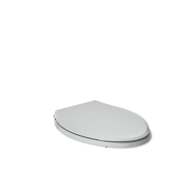 Cachet Nightlight Quiet-Close with Grip-Tight Elongated-Front Toilet Seat, Ice Grey, Non Ready Latch