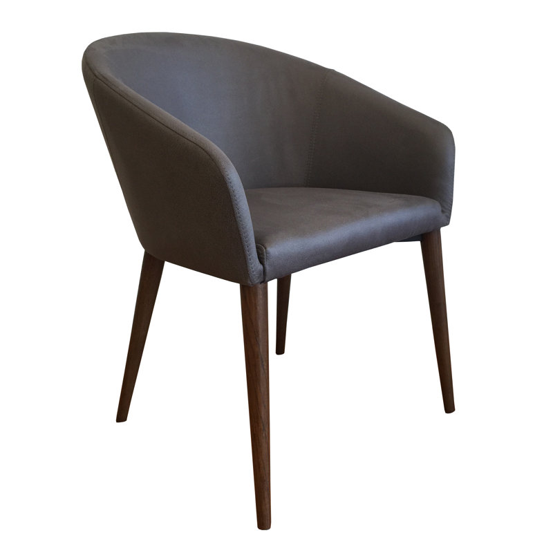 Fauteuil rembourré brun