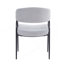 Chaises de salle à manger rembourrées avec pieds en métal (ensemble de 2), gris