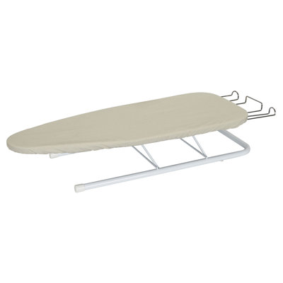 Table Top Ironing Board with Iron Rest Wood Top Cover