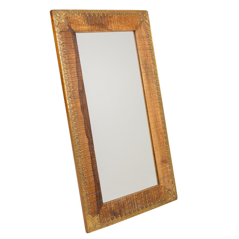 Magers Wood Flat Wall Mirror