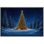 «Christmas Tree Snowy Forest Night», art du salon, impression sur toile encadrée-132863704-132863705