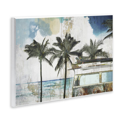 Beach Day Retro Vacation Wall Plaque, design by Sasha