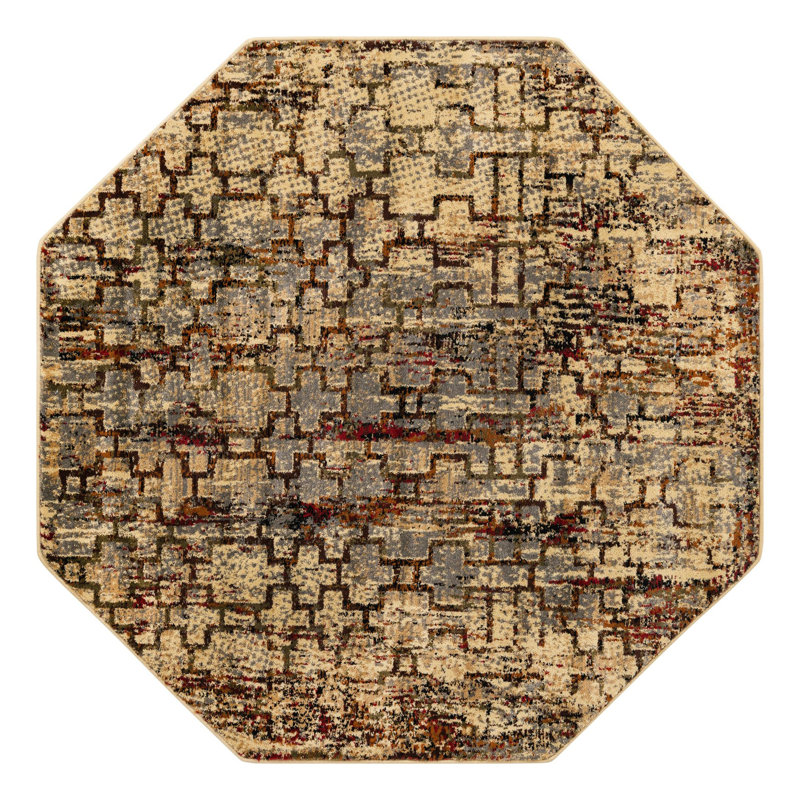 Knowle Geometric Indoor Rug, Octagon 5'3"