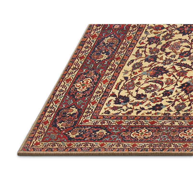 Tapis traditionnel mehroon/gris area Thornhill, Rectangle 5 pi x 7 pi