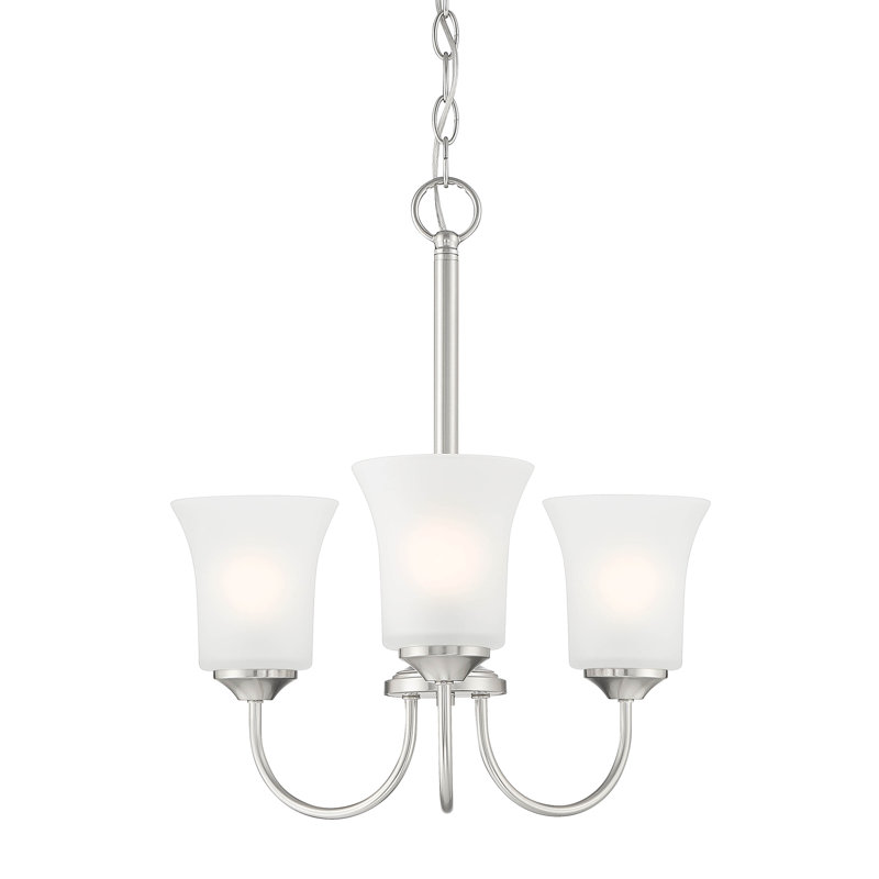 Jaymere 3 - Light Dimmable Classic / Traditional Chandelier, Brushed Nickel