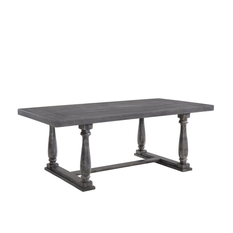 Table de salle à manger en chêne gris patiné