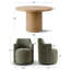Ensemble de table de salle à manger pour 4 personnes avec table ronde et 4 chaises rembourrées en tissu-464640084