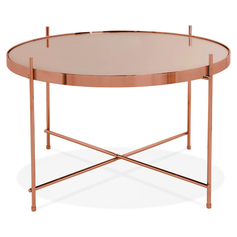 Caruthersville Four Leg Coffee Table, H40 x L63 x W63cm, Copper