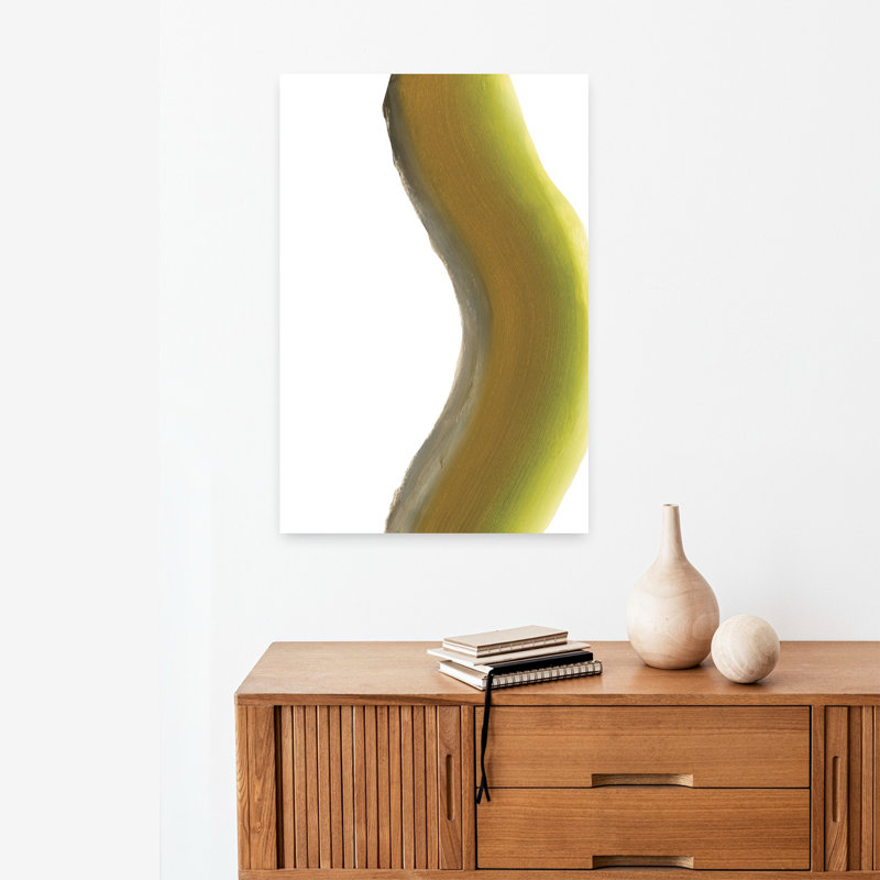 Verdoyant arc abstrait, paysage biologique moderne, art mural, H 24 po x l 16 po