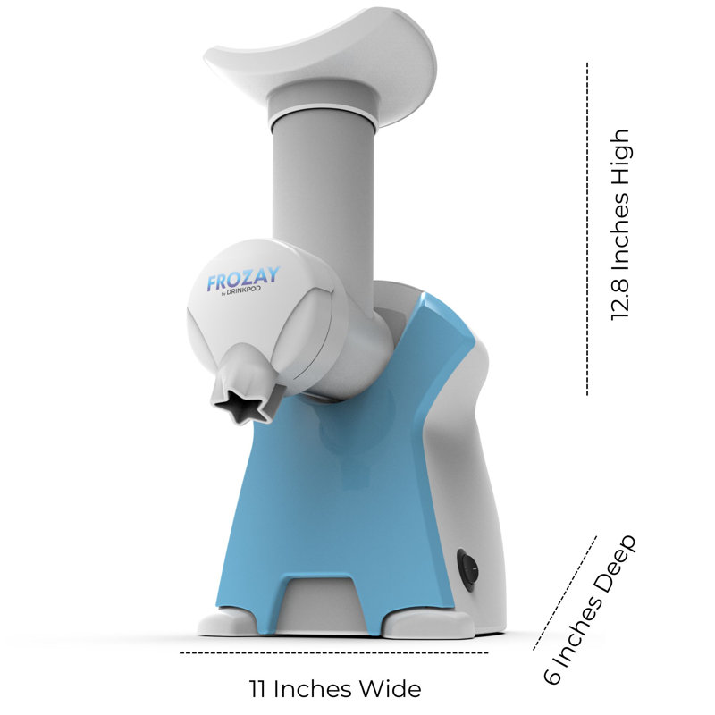 Frozay: Dairy-Free, Vegan Frozen Dessert Maker - Soft Serve Yogurt & Ice Cream, White