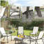 Ensemble de 4 chaises d'extérieur empilables-367520123