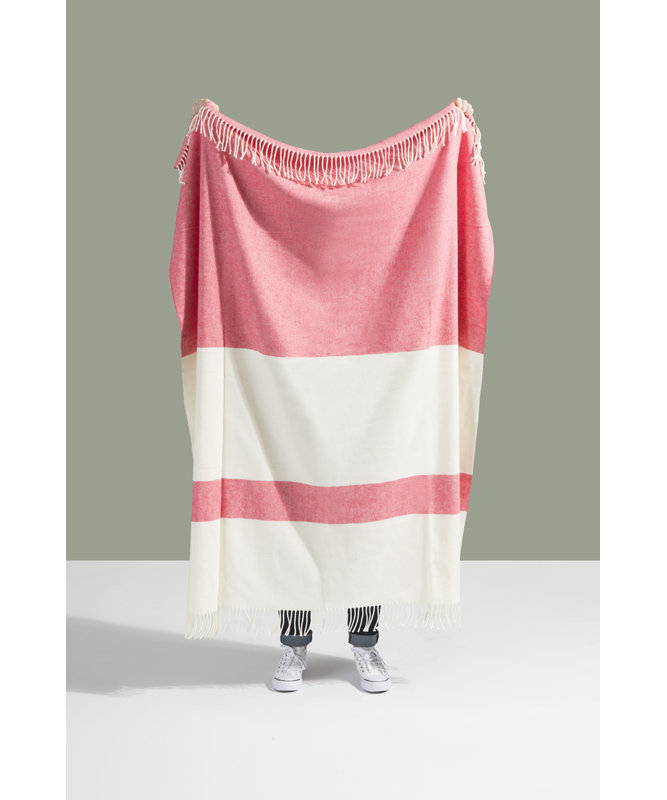 Jeté en mélange de coton Sydney, Corail