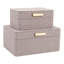 Boîtes de rangement modernes en tissu avec couvercle pour la décoration intérieure - Boîte de rangement élégante aux coins arrondis pour table - Lot de 2, 23 cm et 18 cm-913353121