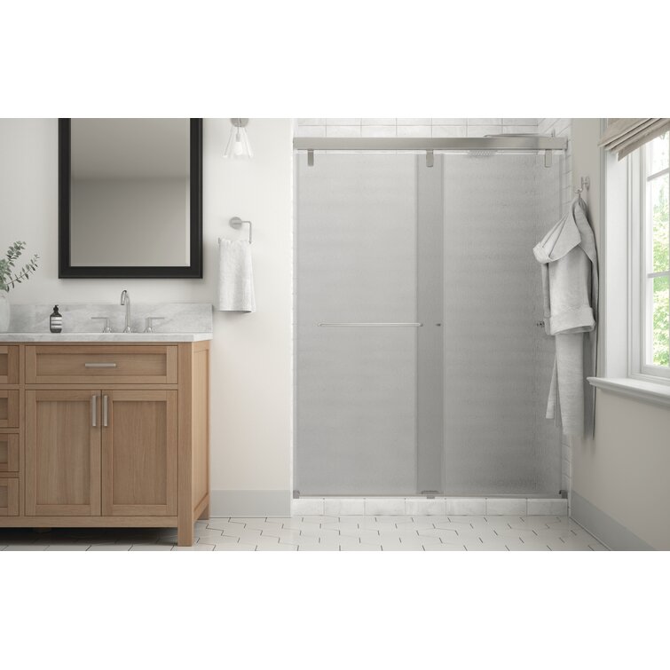 Delta Smcr606-R Classic 71-1/2 inch High x 59 inch Wide Bypass Semi Frameless Shower Door - Chrome, Silver